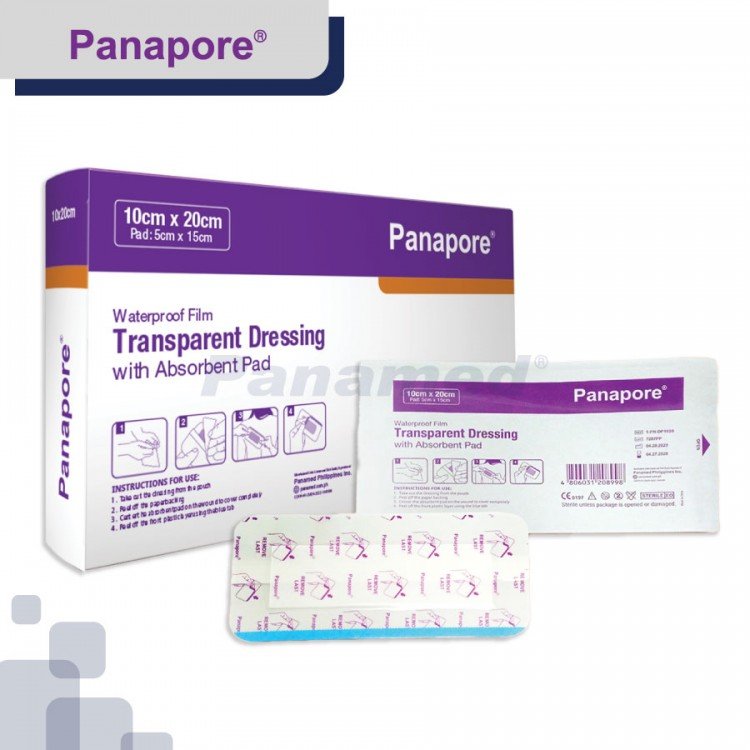 Panapore Transparent Dressing w/ Pad 10x20cm sold by 20s